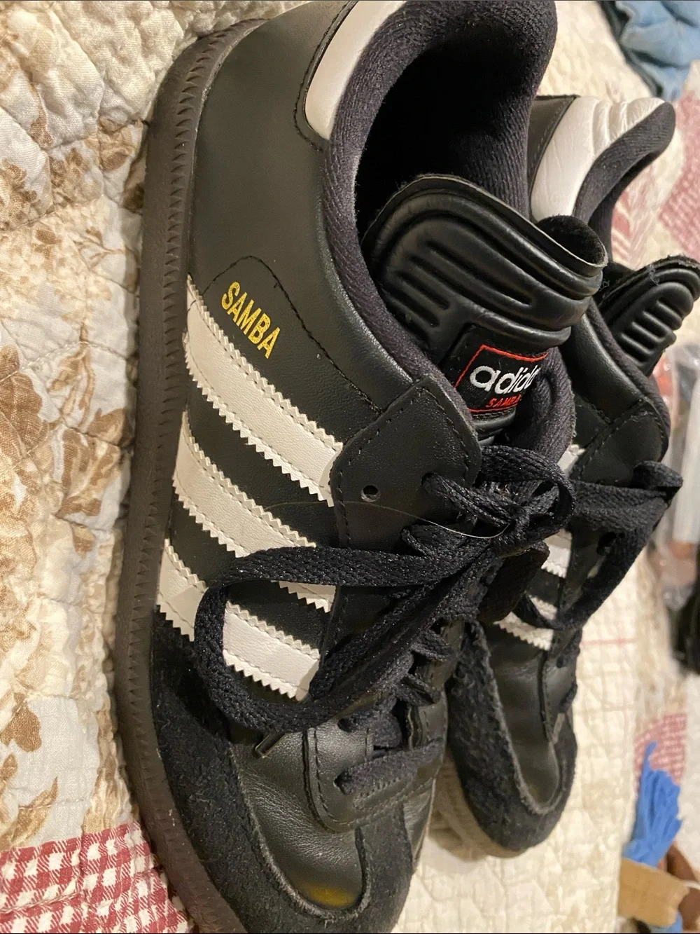 adidas Samba Men’s Black with White Stripes Sneakers